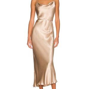 Shona Joy La Lune Bias Cowl Midi Dress